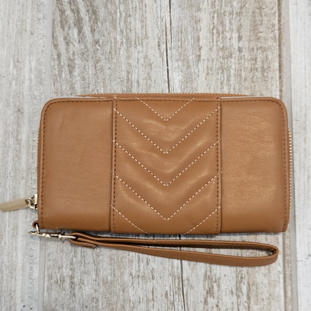 Tan Quilted Wallet/Clutch